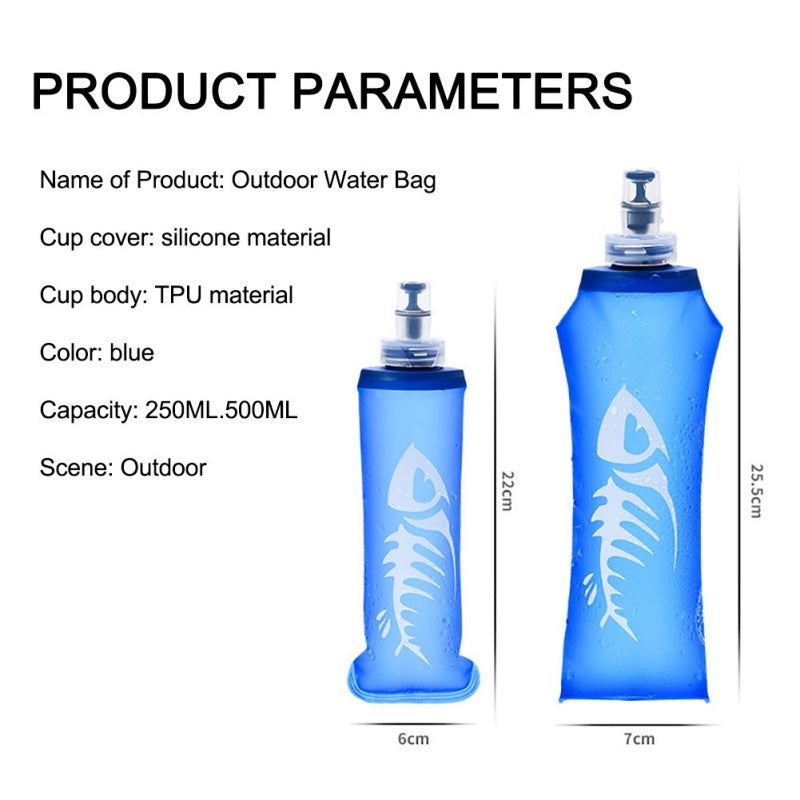 Zachte silicone drinkfles voor tijdens sporten of buitenactiviteiten