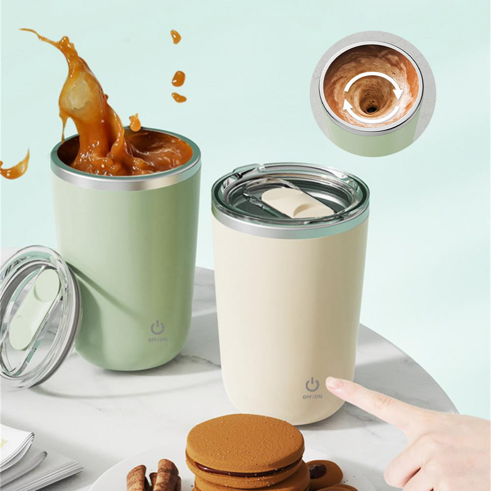 Convenient self-stirring mug