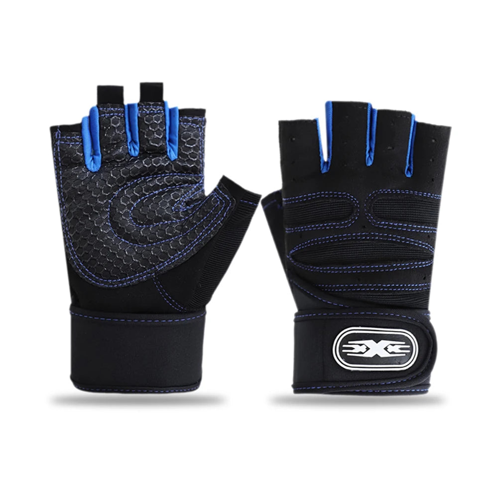Breathable half-finger cycling gloves , ideal for biking, fitness, and training.