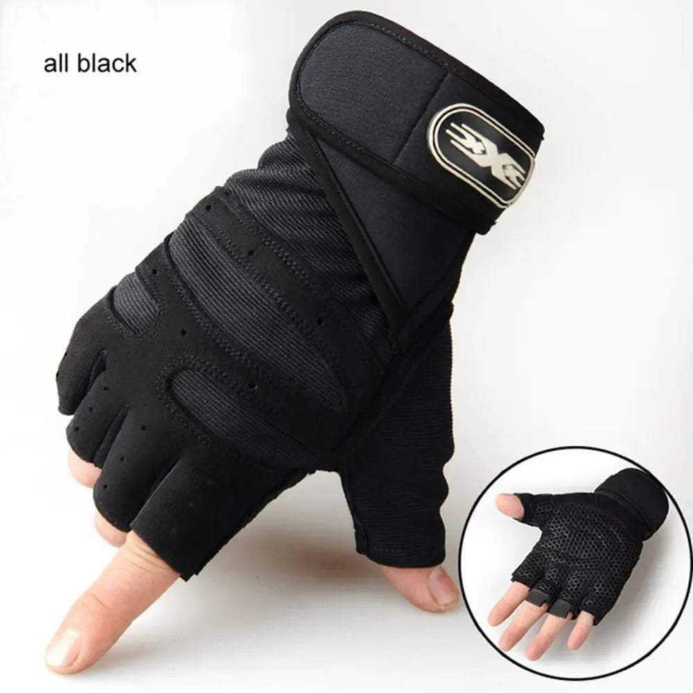 Breathable half-finger cycling gloves , ideal for biking, fitness, and training.