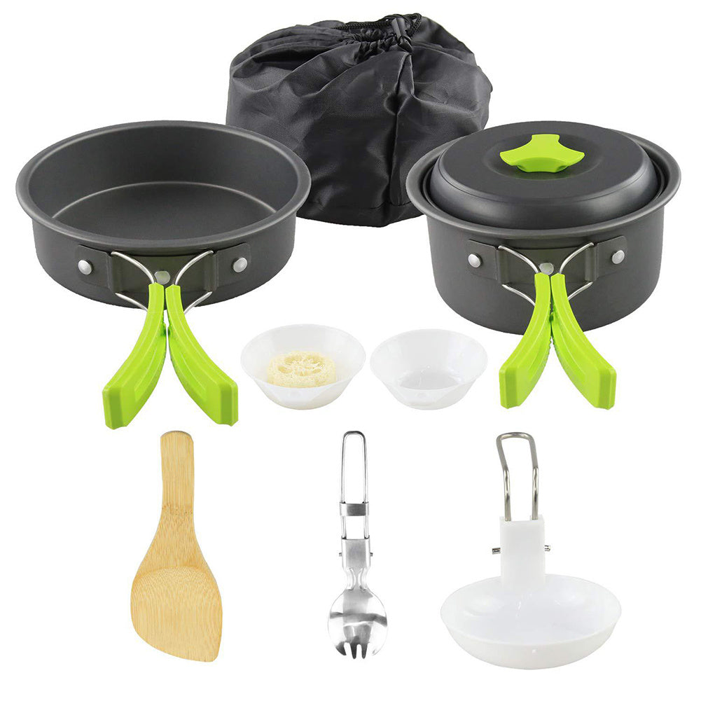 Camping Cookware Kit Outdoor Cooking Set Aluminum Equipment Outdoor Pot Travel Tableware Kitchen Hiking Picnic BBQ - Forward