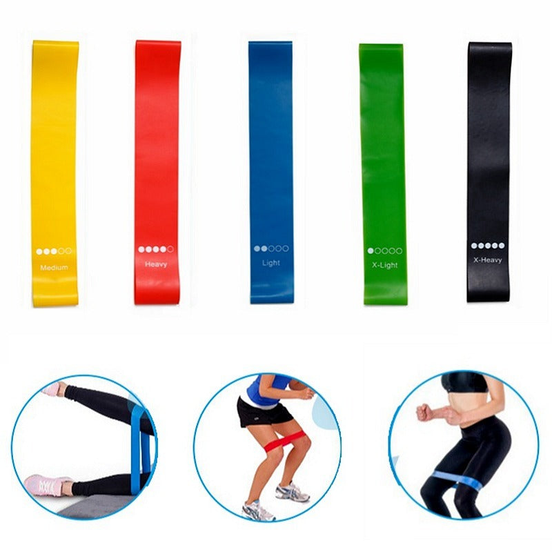 Yoga Resistance Rubber Bands Indoor Outdoor Fitness Equipment 0.35mm-1.1mm Pilates Sport Training Workout Elastic Bands - Forward