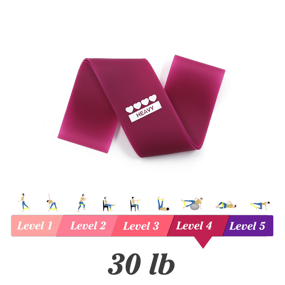 Yoga Resistance Rubber Bands Indoor Outdoor Fitness Equipment 0.35mm-1.1mm Pilates Sport Training Workout Elastic Bands - Forward