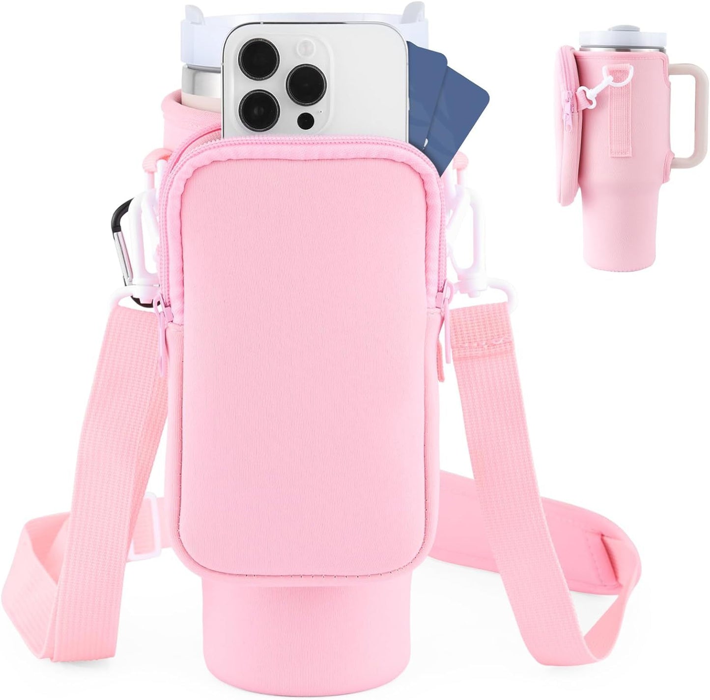 Handige draagtas voor drinkfles, telefoon of andere items - Forward