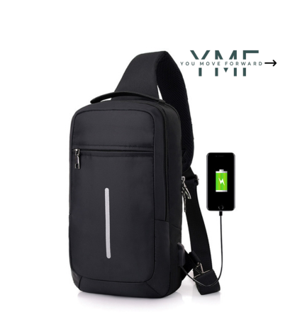 The Ultimate Anti-Theft USB Charging Chest Bag - Forward