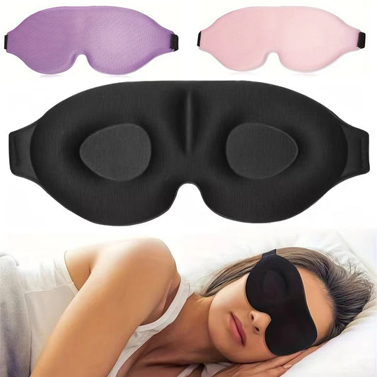 3D contoured sleep mask; blocks out light for deeper, more restful sleep.
