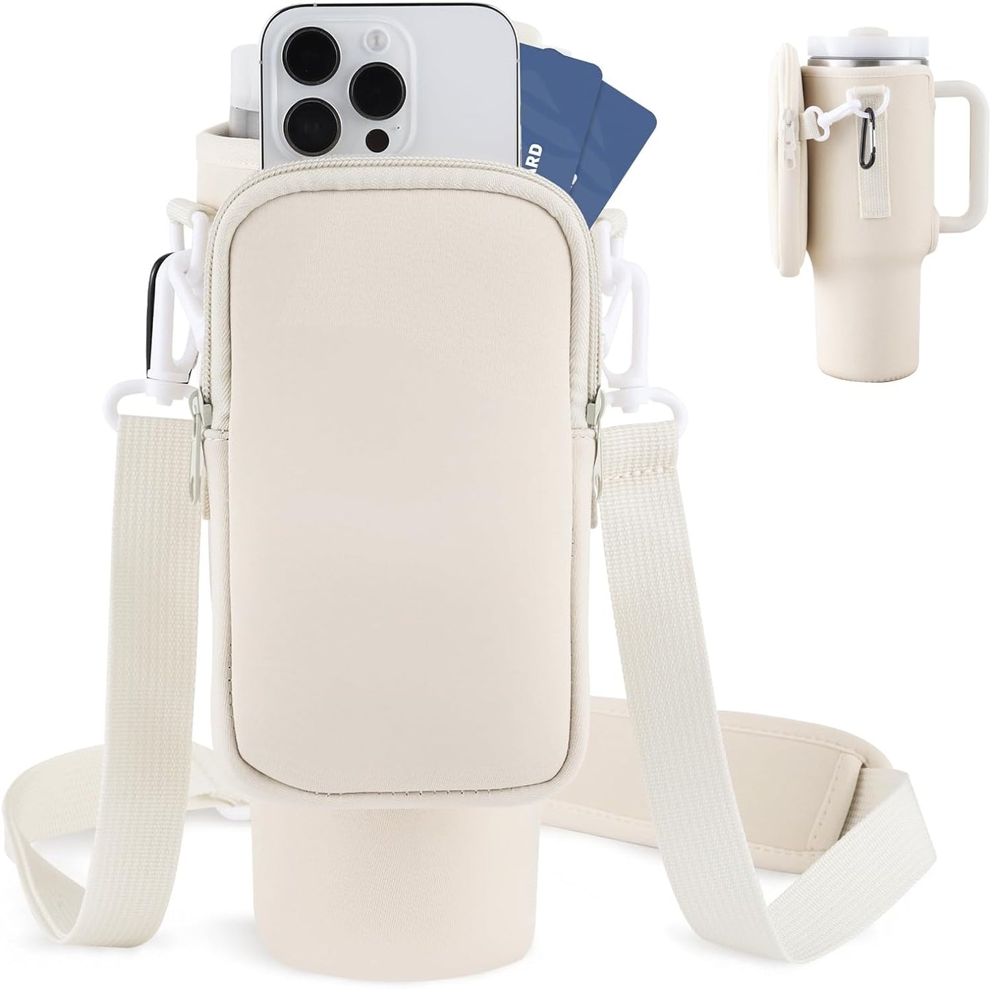 Handige draagtas voor drinkfles, telefoon of andere items - Forward